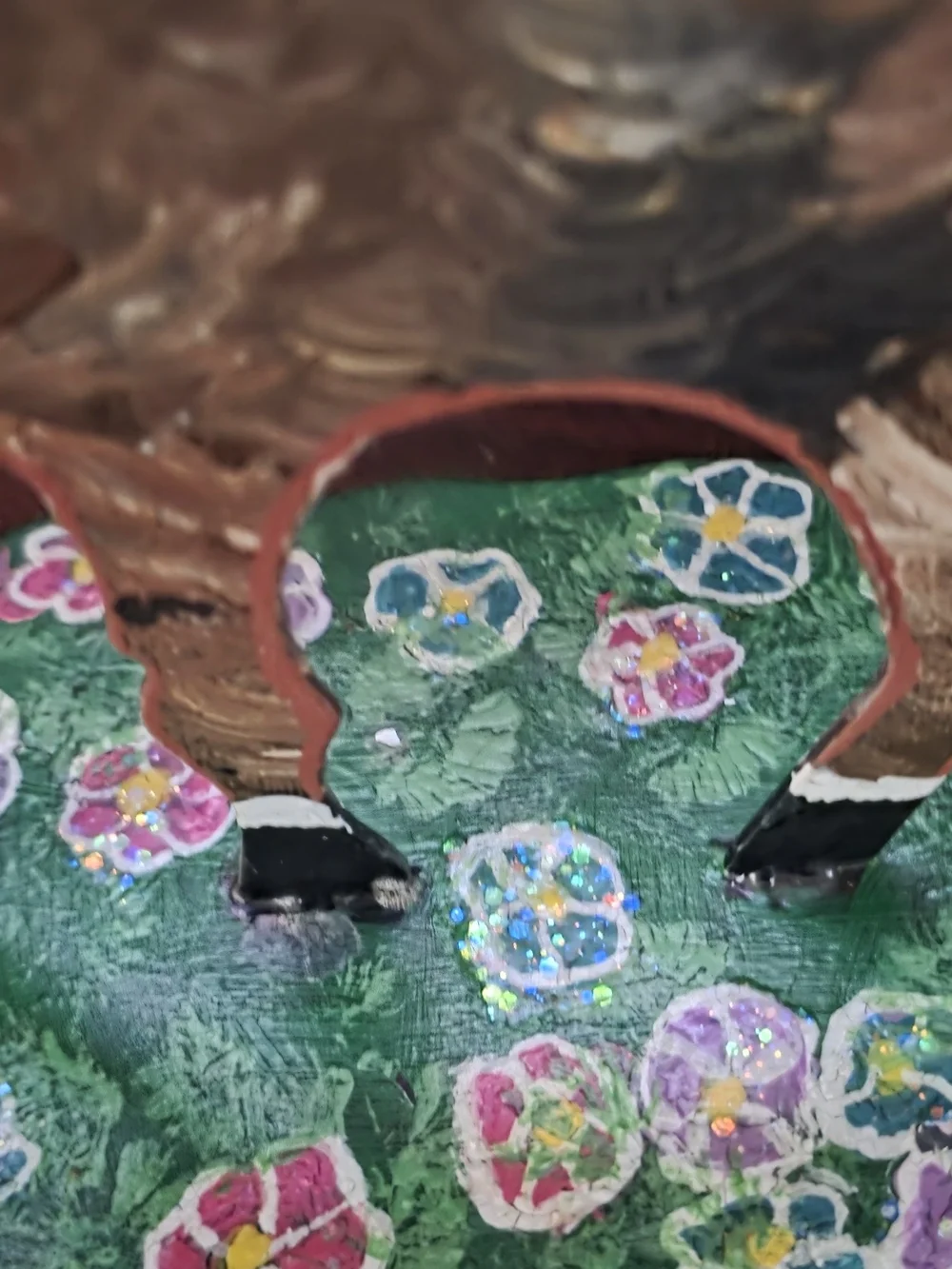 Hand-Painted Moose Candle Holder | One-of-a-Kind Rustic Woodland Decor